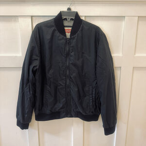 Levi's Insulated Flight Bomber Jacket Size:L Black Pockets